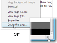 Start kwout on a page